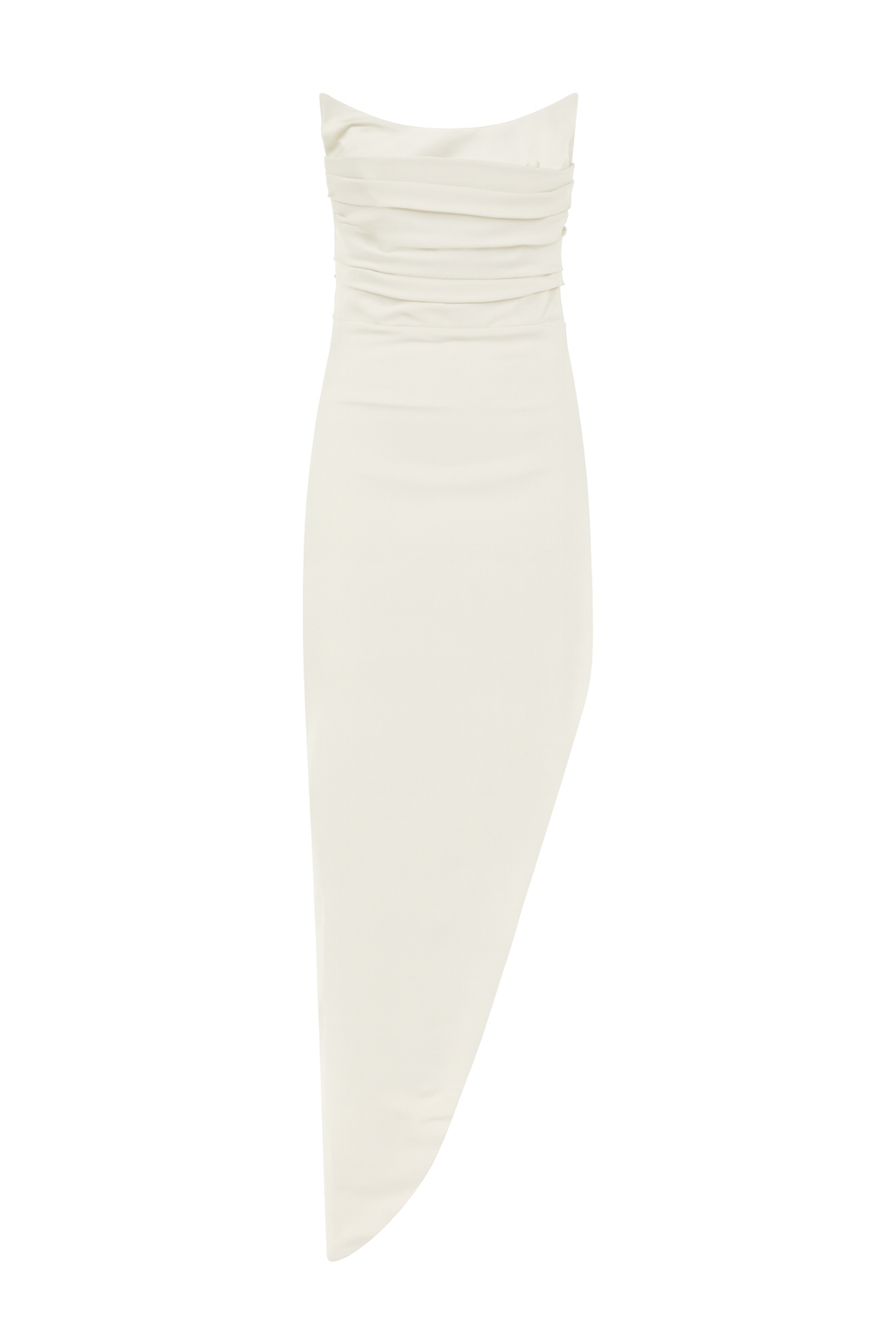 Long Dress in Crepe and Satin