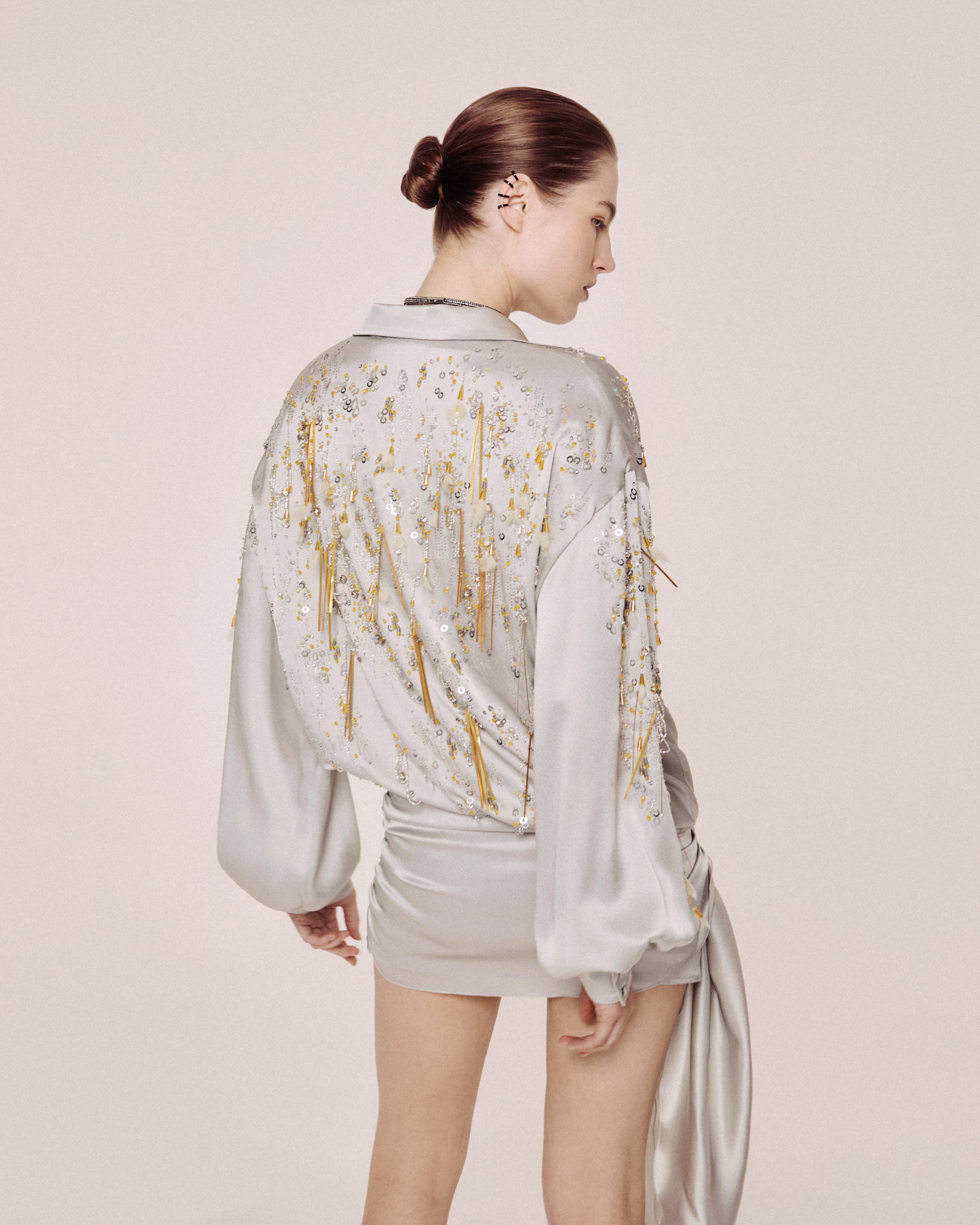 Silk Chiffon Mini Dress