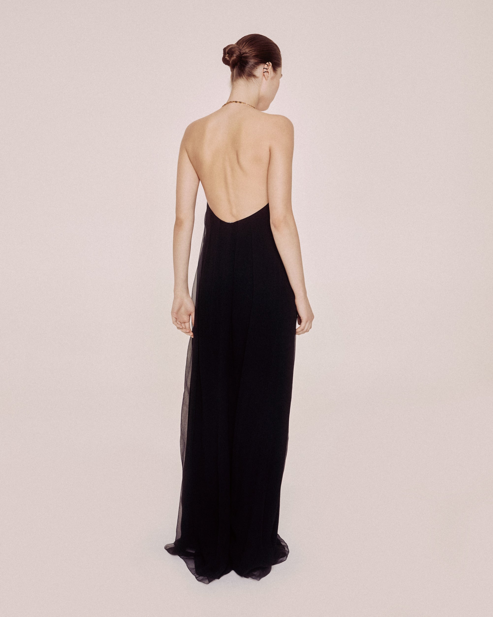 Long Dress in Silk Chiffon
