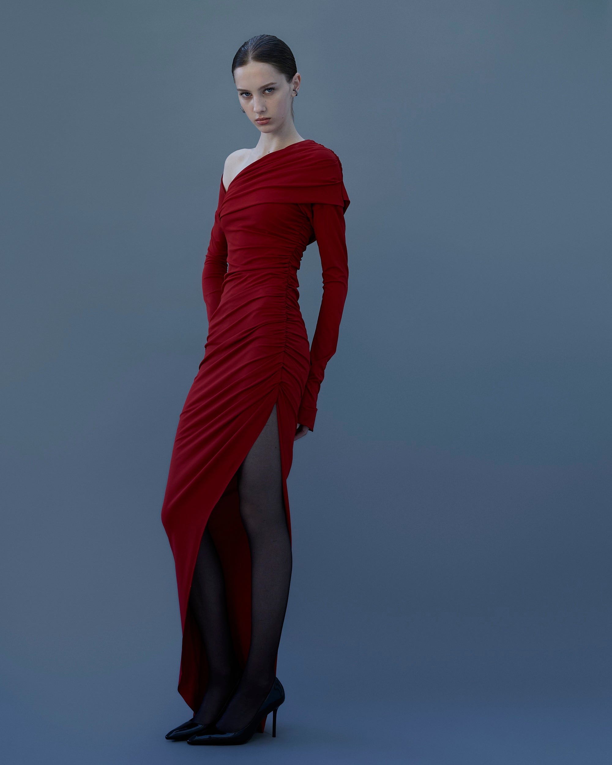 Long Fluid Jersey Dress