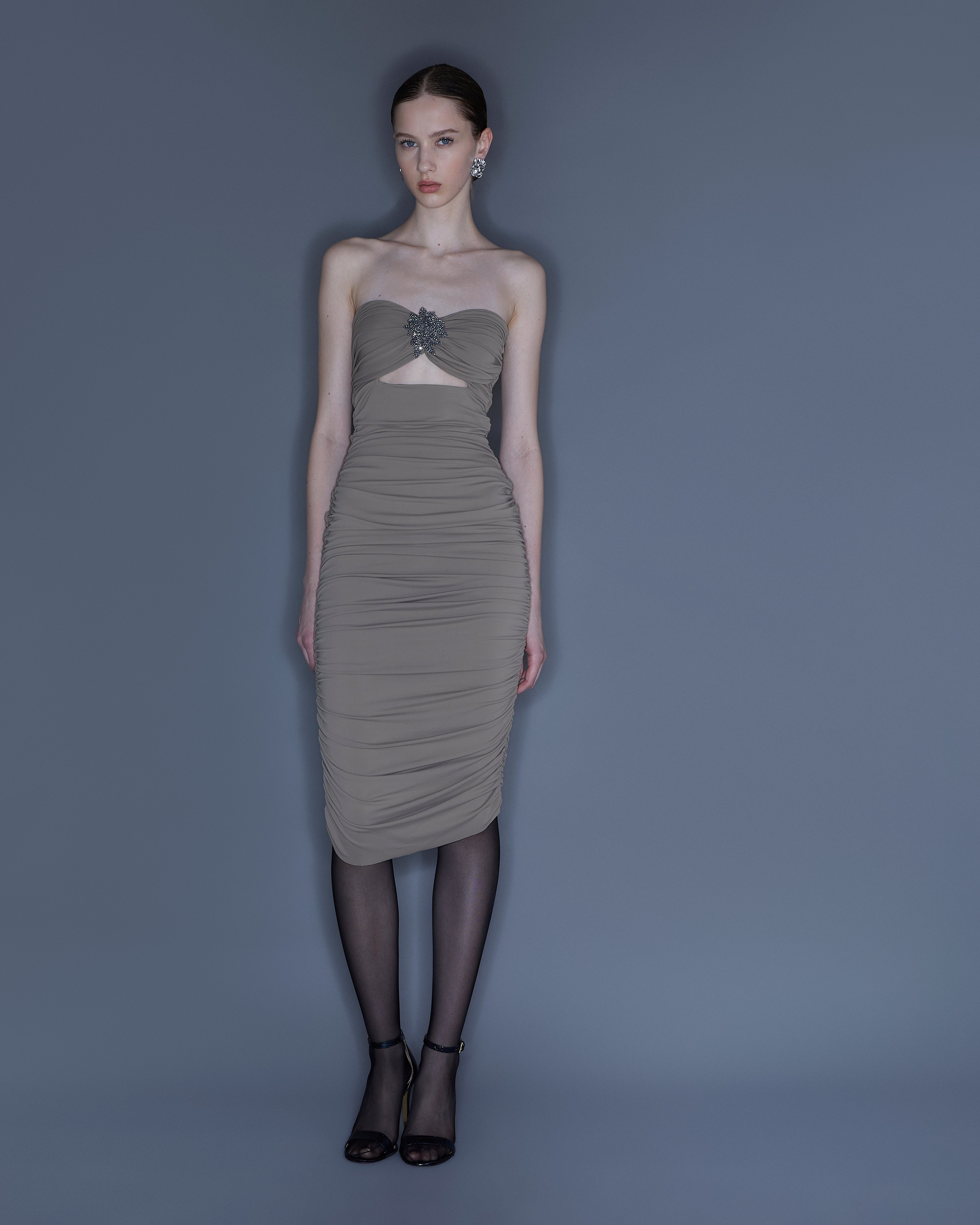 Strapless Midi Dress