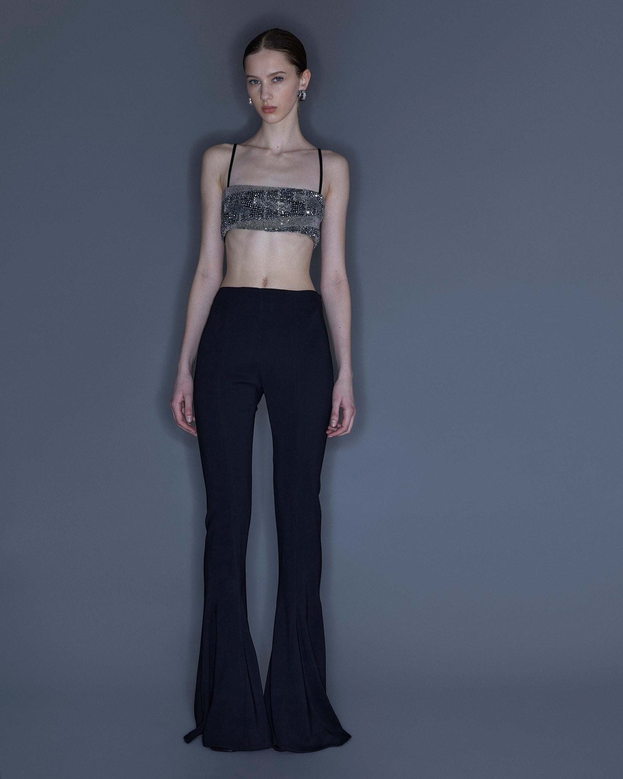 Stylish comfort AMEN Fall Winter 2025 pants in crepe fabric offering elegance and warmth