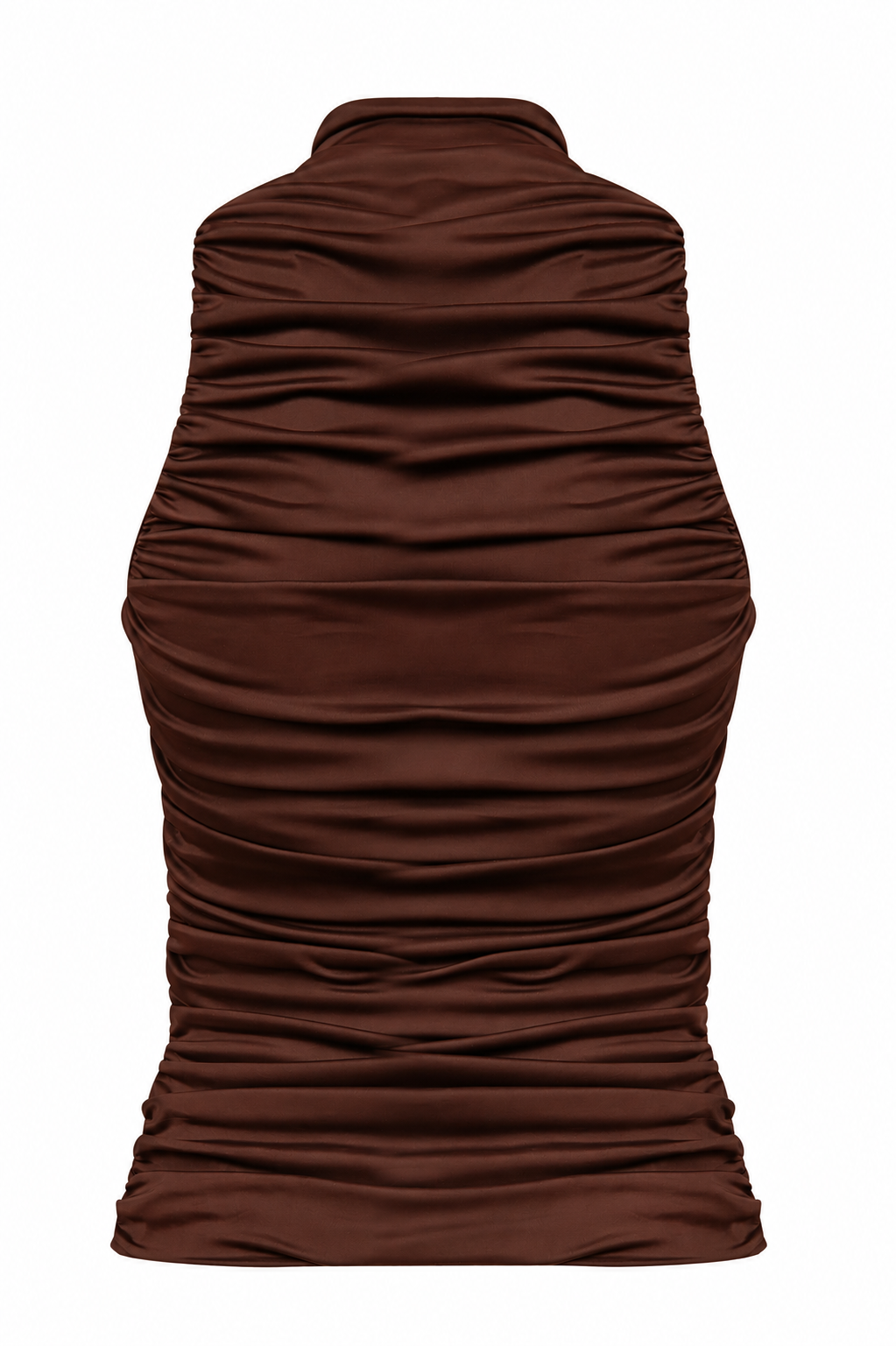 Draped Shiny Jersey Top