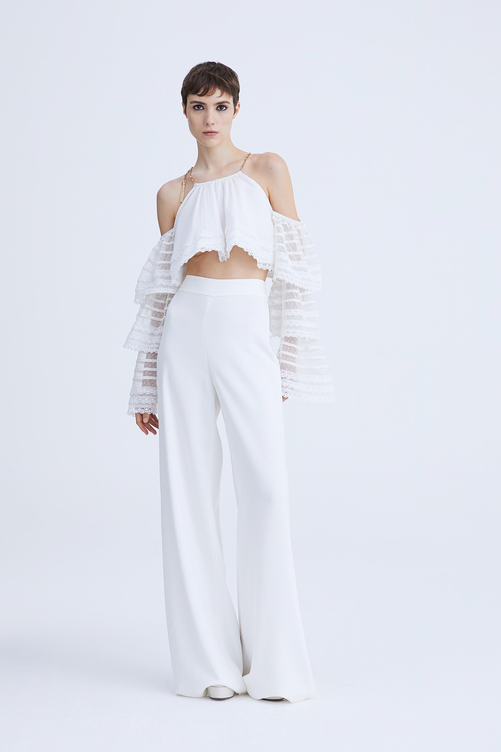 Wide-Leg Pants in Crepe AmenStyle pants AMEN.