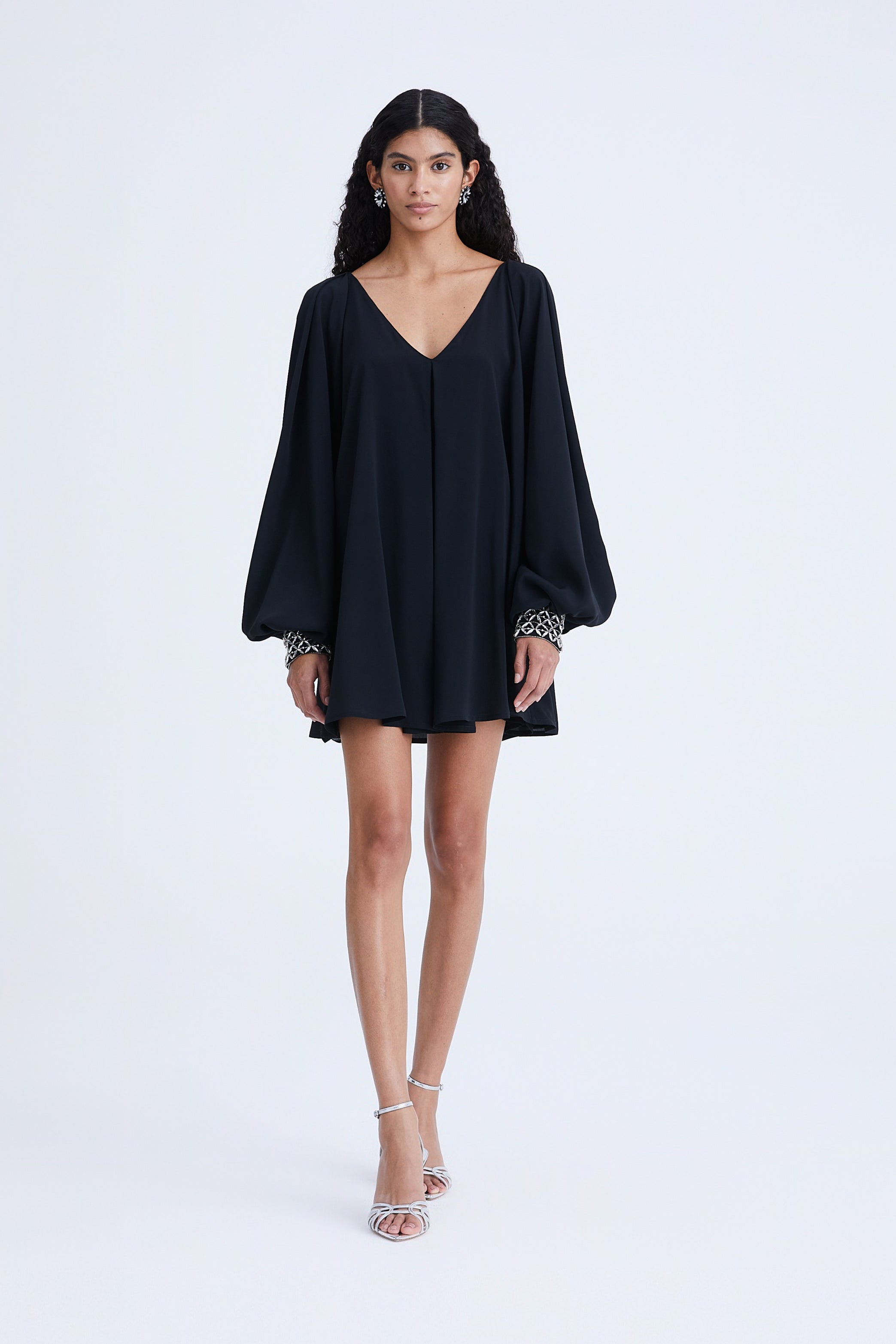 Embroidered Crepe de Chine Dress AmenStyle dress AMEN.