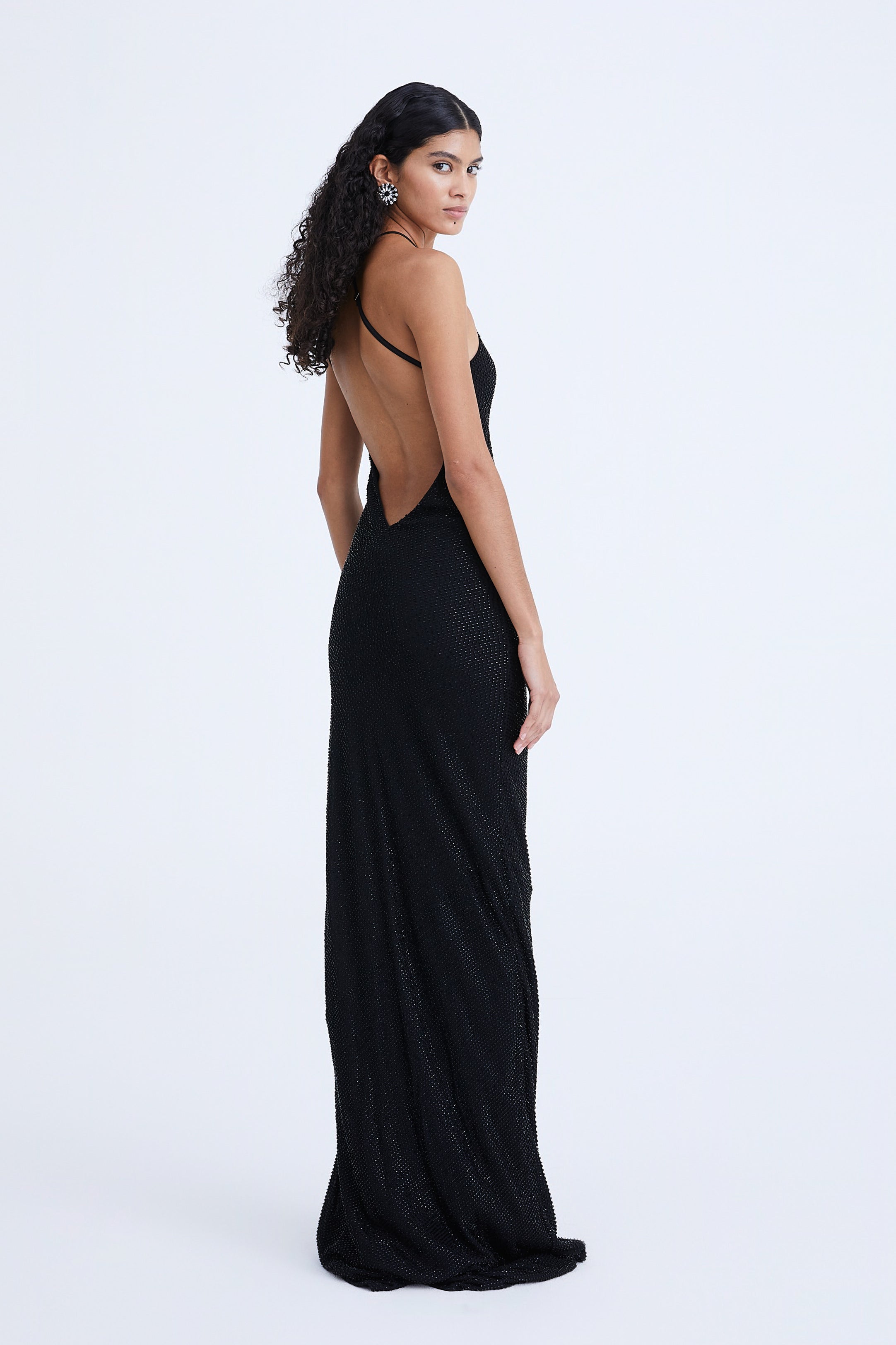 Long Georgette Dress with Embroidery AmenStyle dress AMEN.