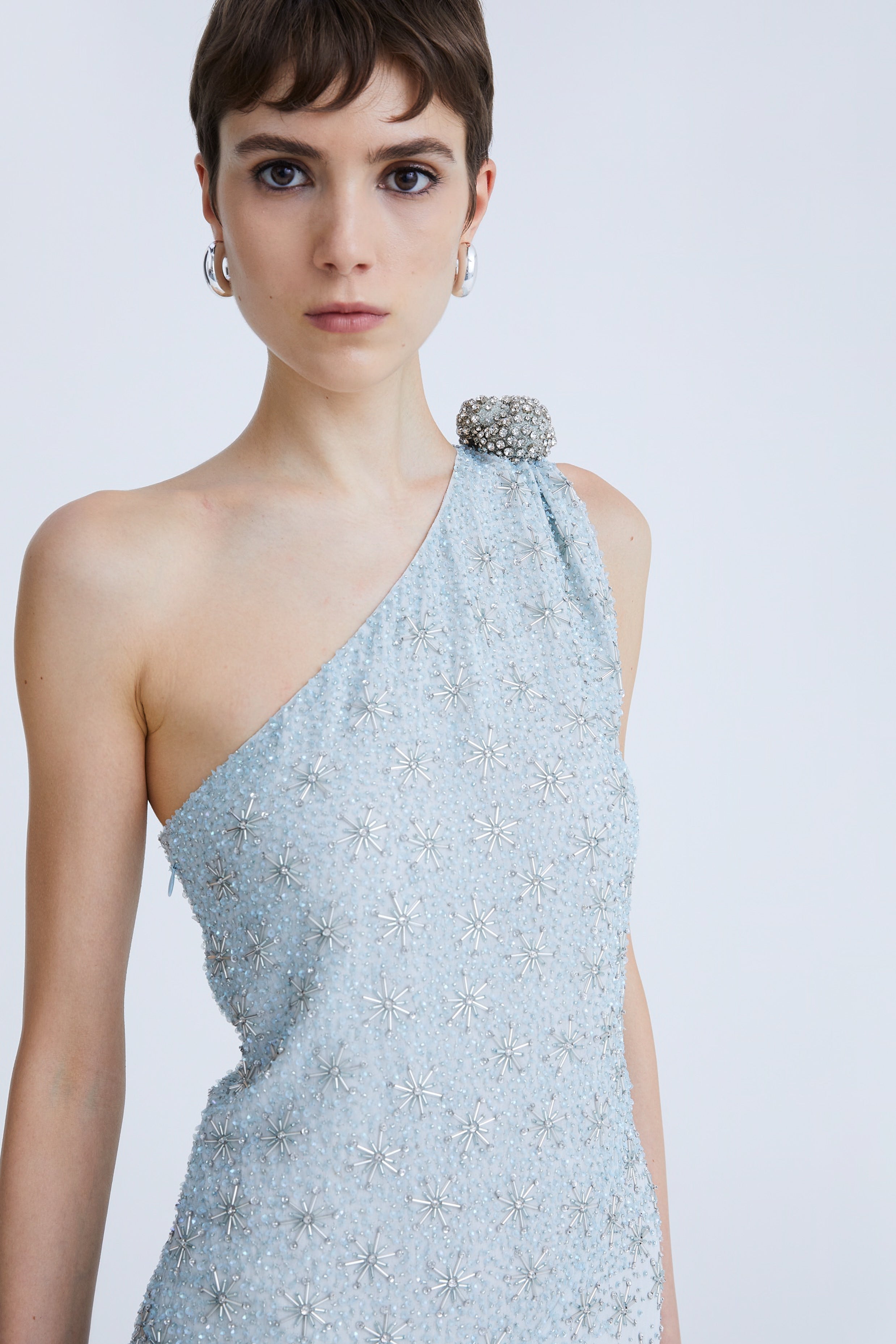 One-Shoulder Embellished Dress