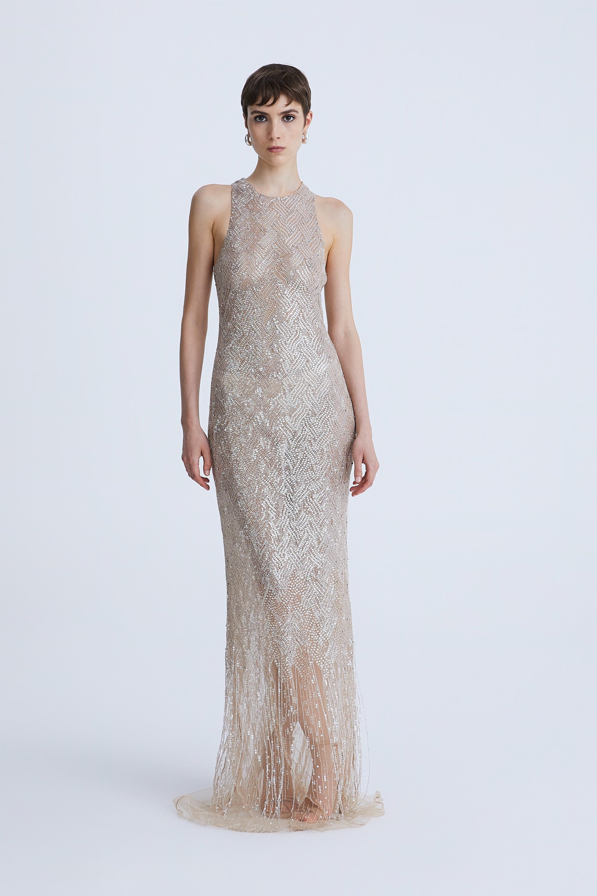 Sequin Nude Dress