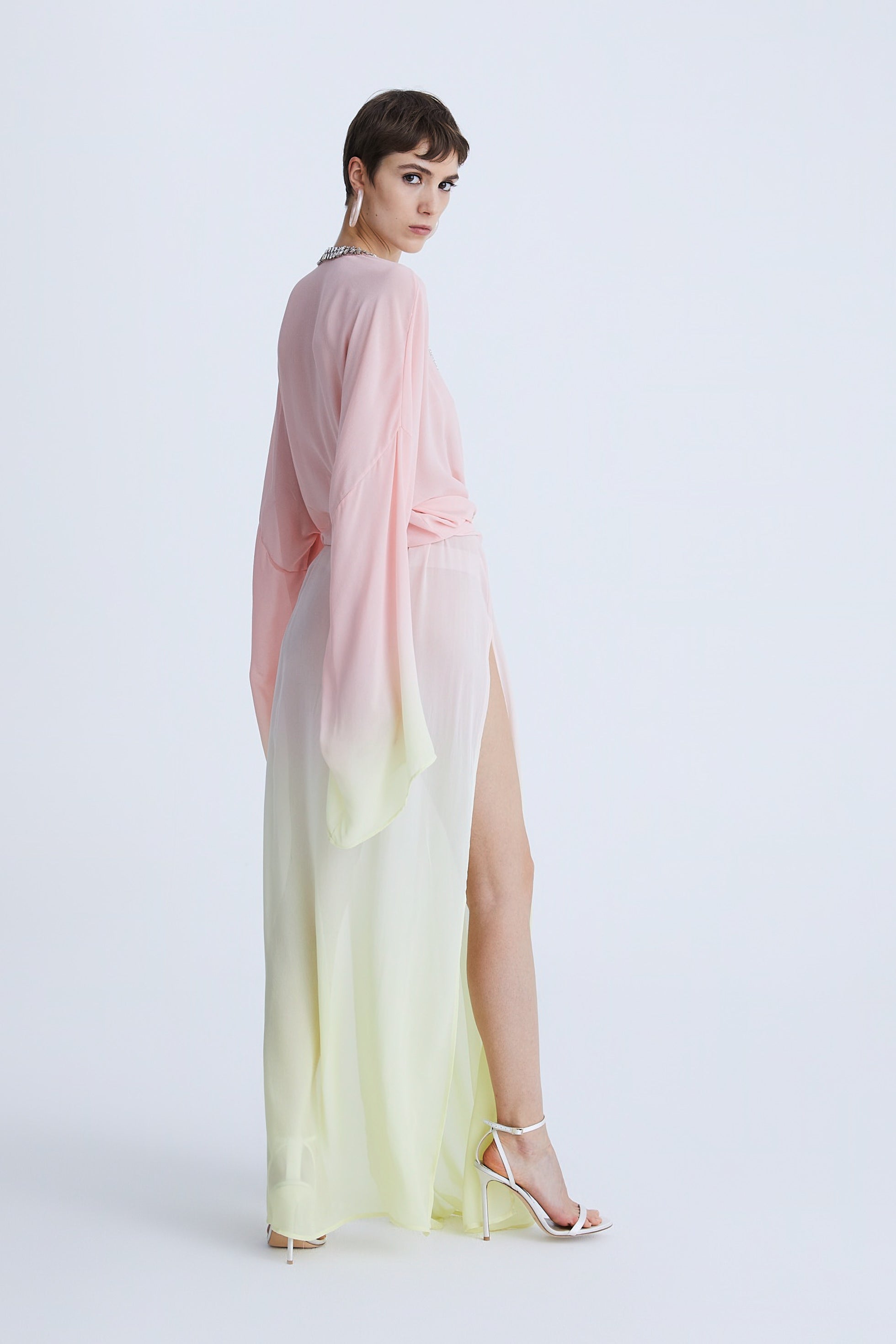 Lime Pink Ombrè Kaftan