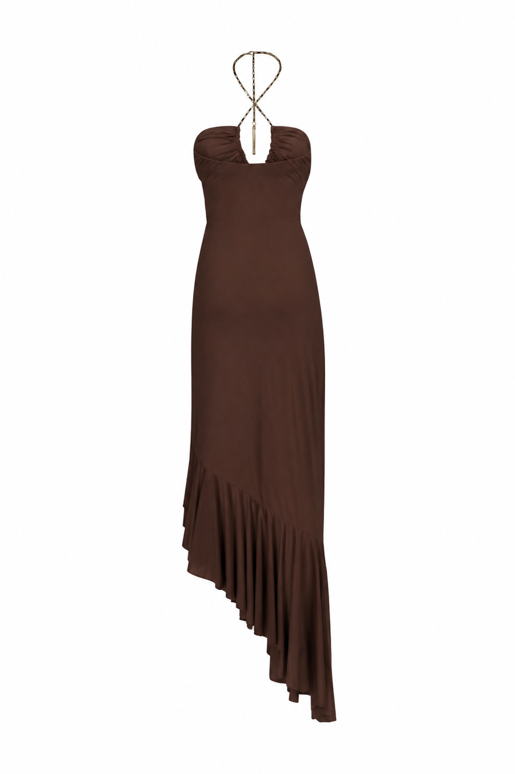 Shiny Jersey Long Dress