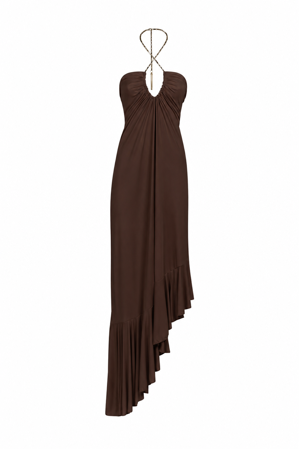Shiny Jersey Long Dress