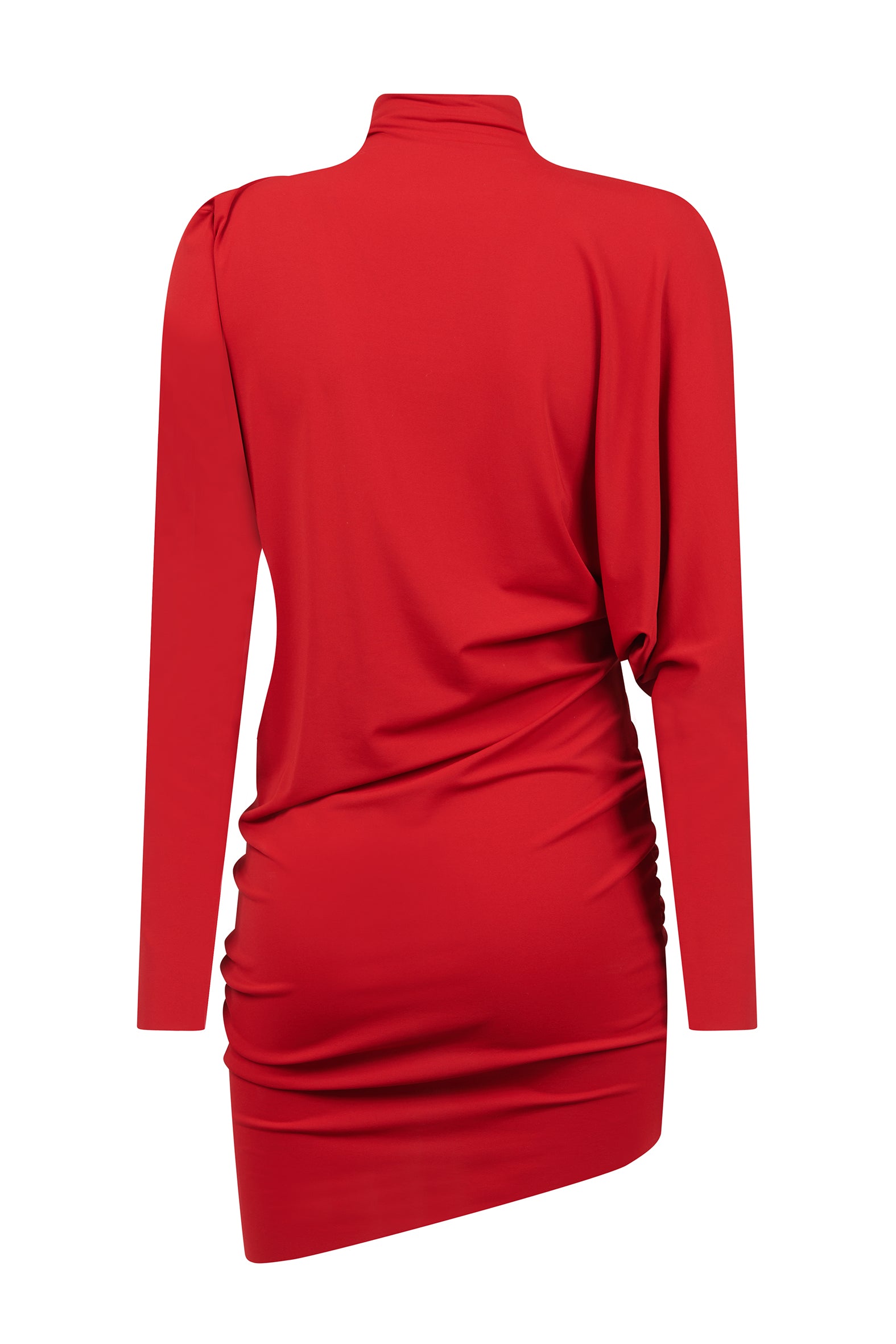 Red Draped Dress