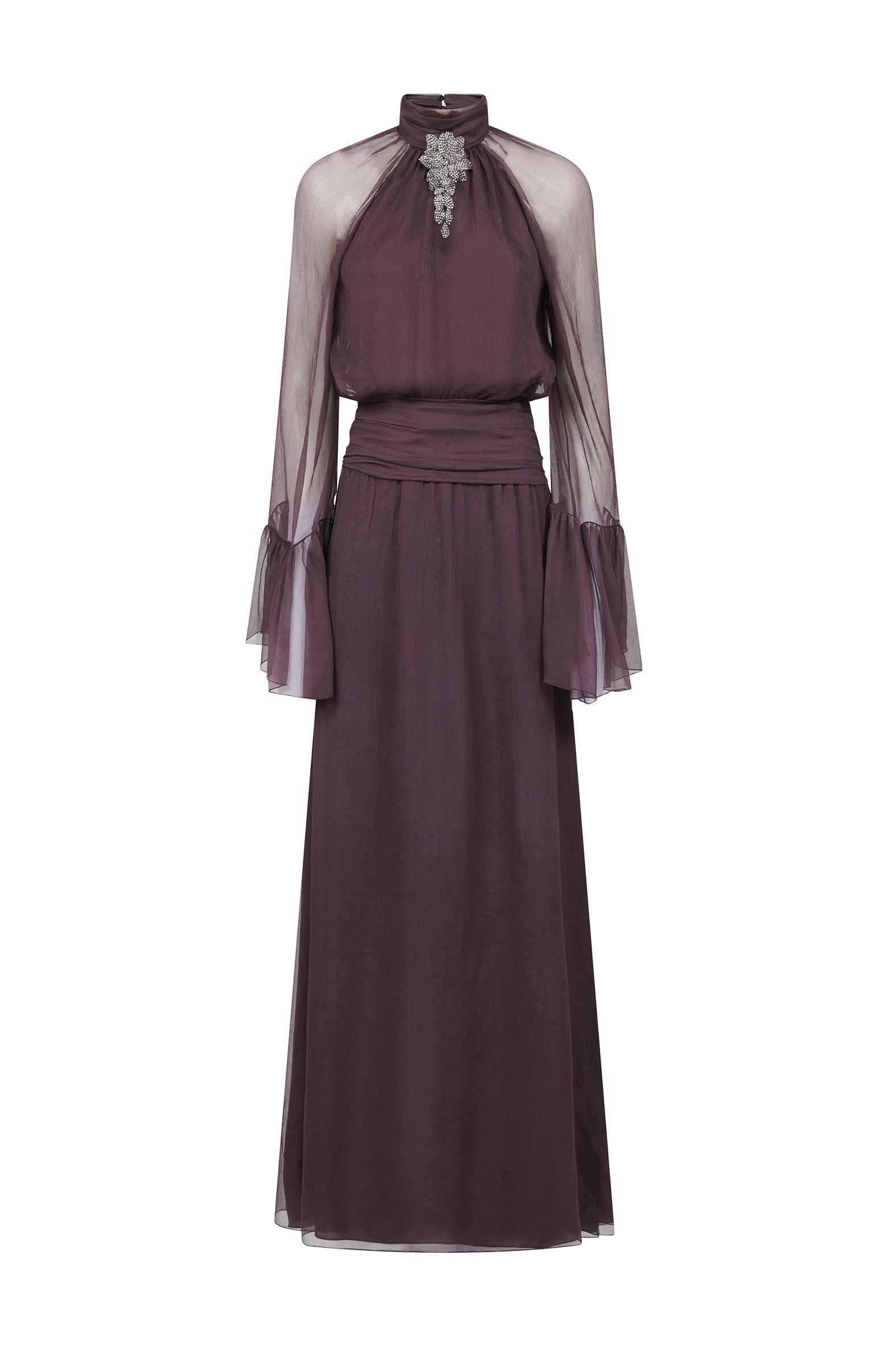 Chiffon Brooch Dress