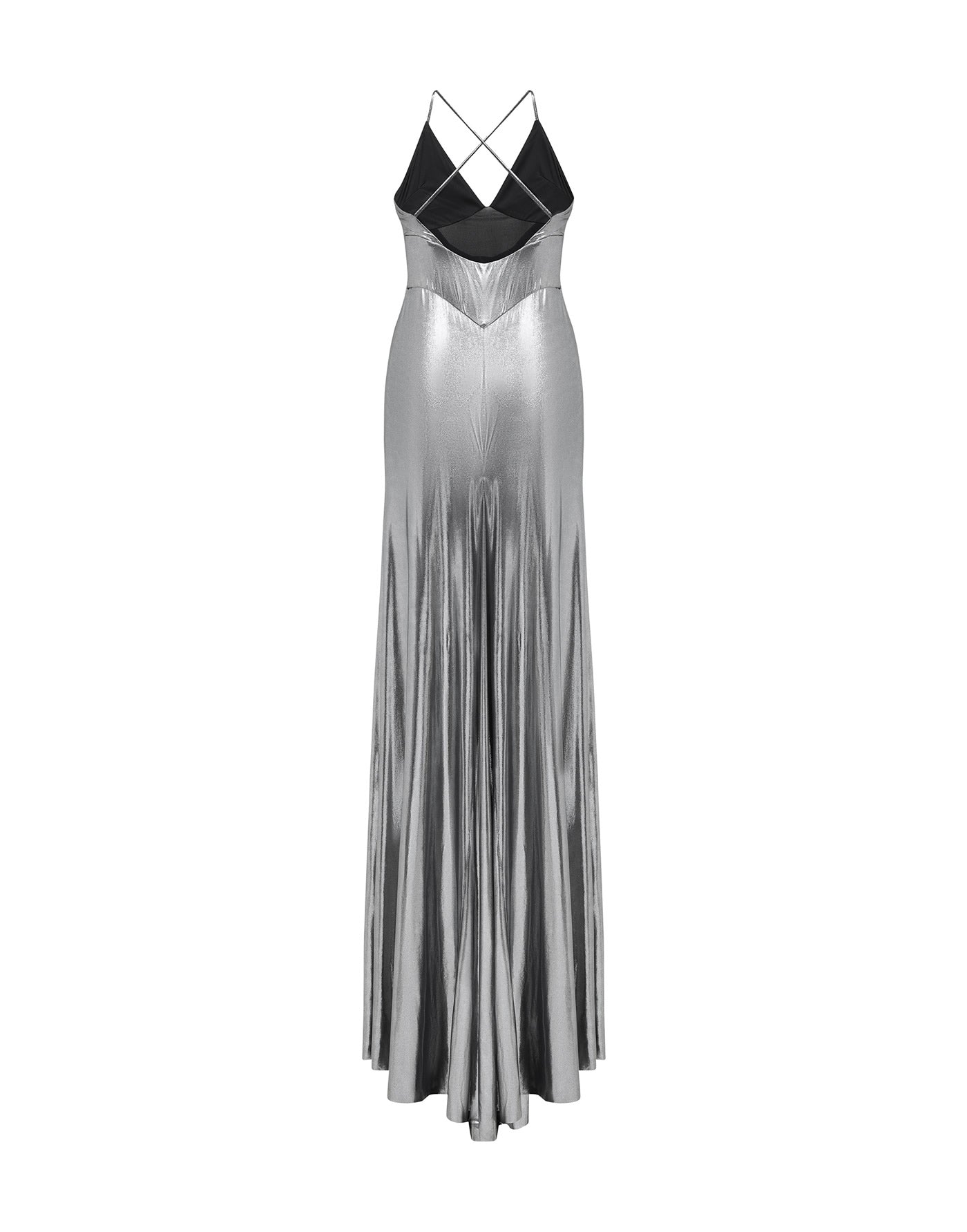 Long dress in laminated jersey AmenStyle dress House Of Amen.