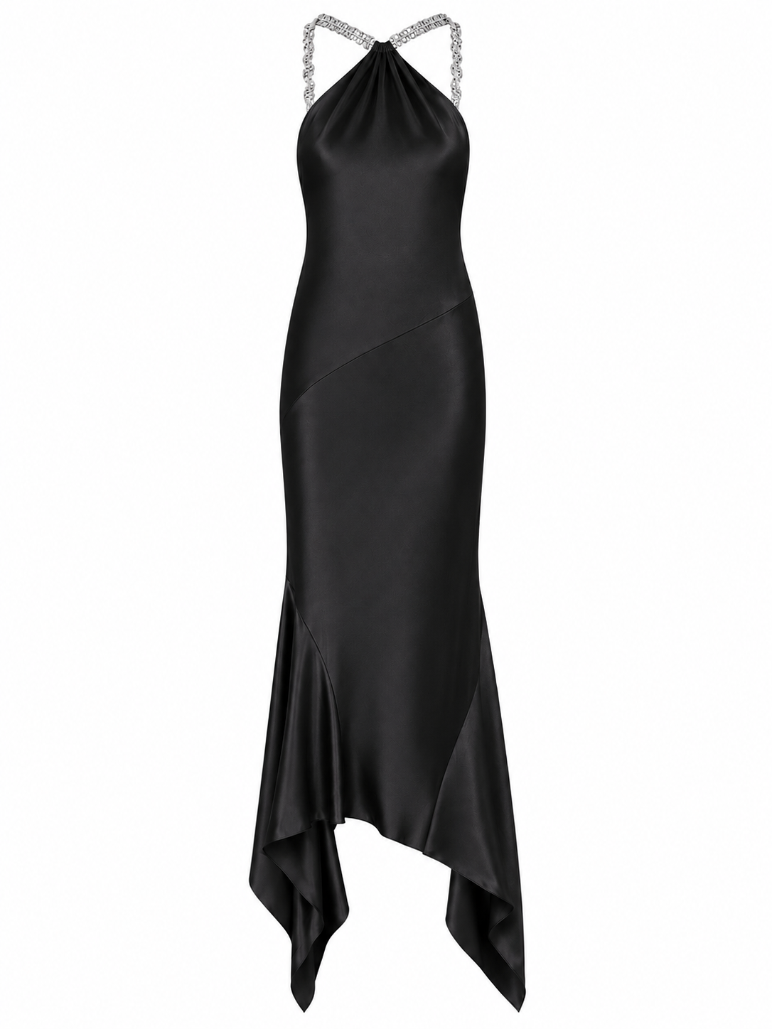 stretch crepe maxi dress Crystal Size:8-US 