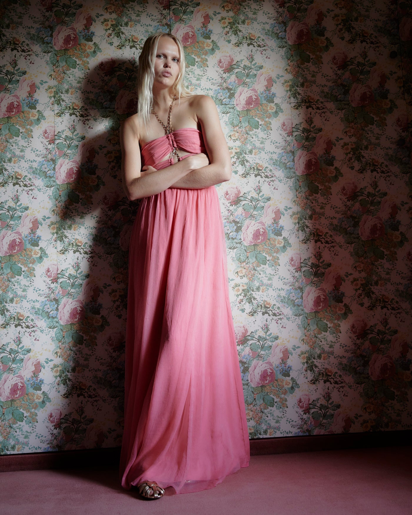 amen-halter-long-dress-silk-chiffon-cream-front