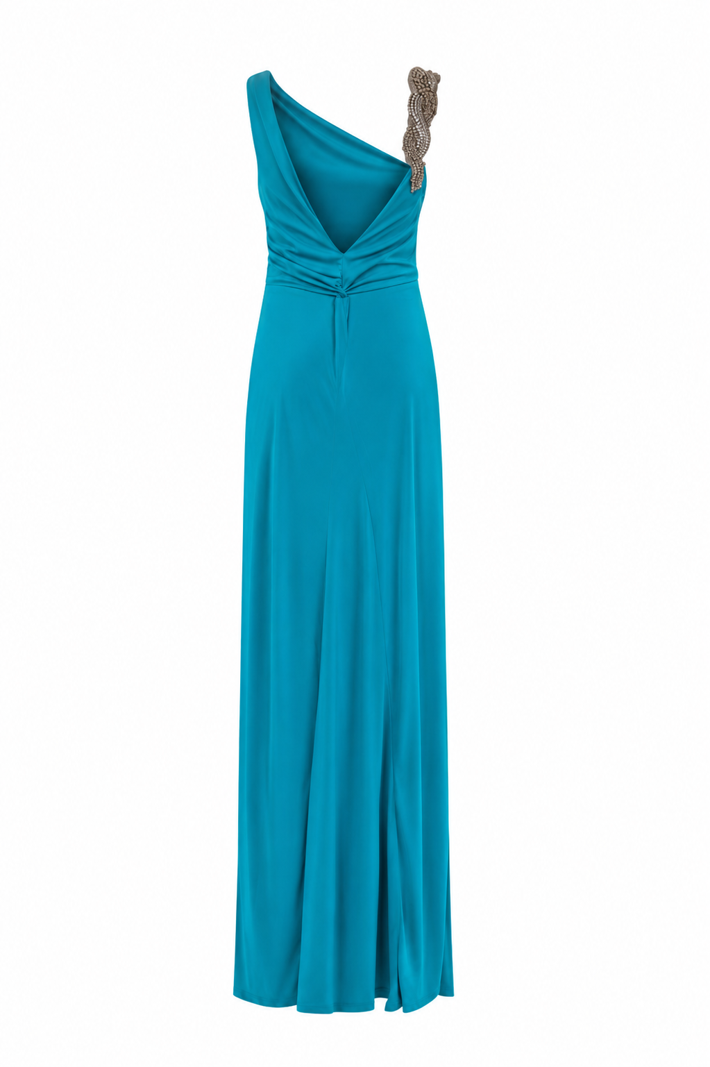Draped One-Shoulder Long Dress