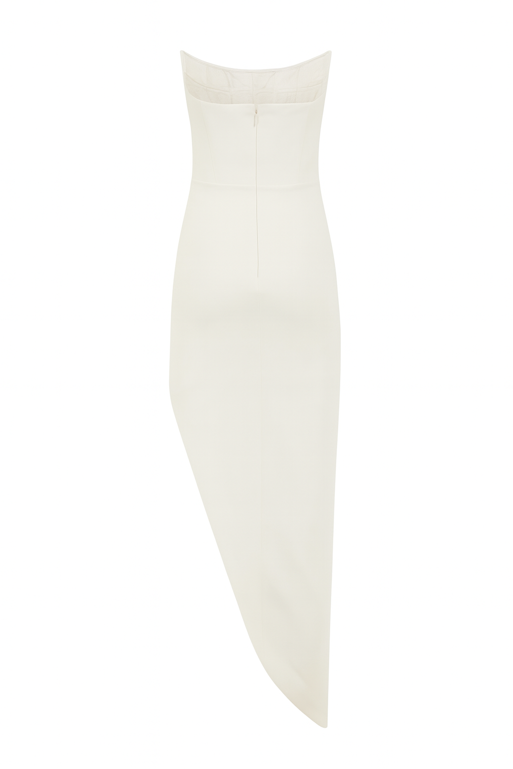 Long Dress in Crepe and Satin