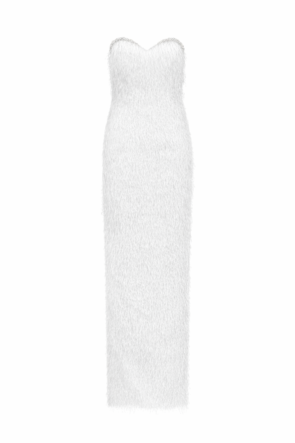 Fringe Long Dress white