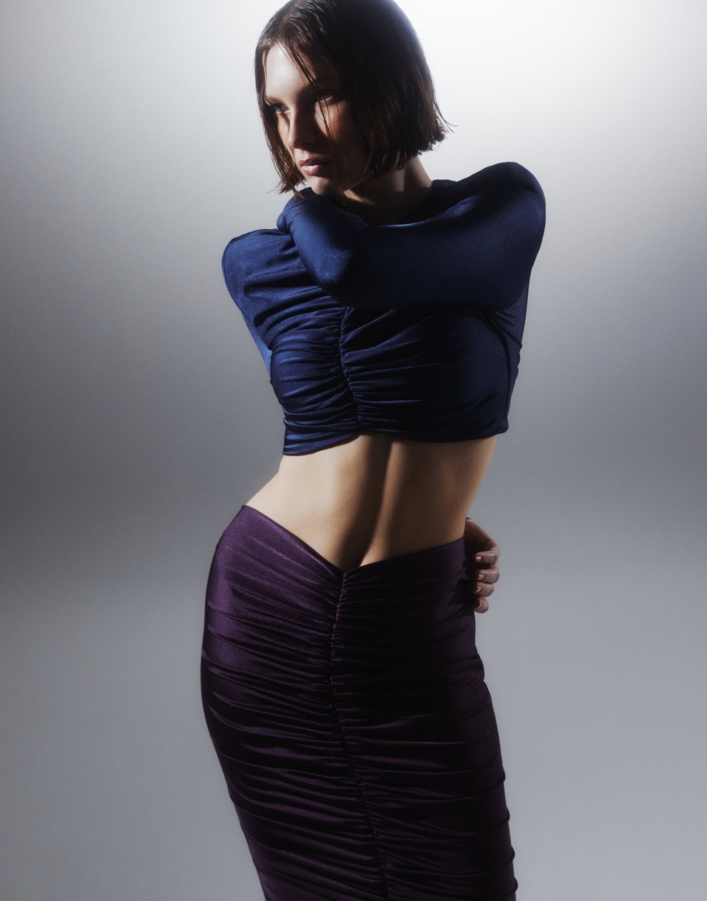 Gathered top in lycra AmenStyle top House Of Amen.