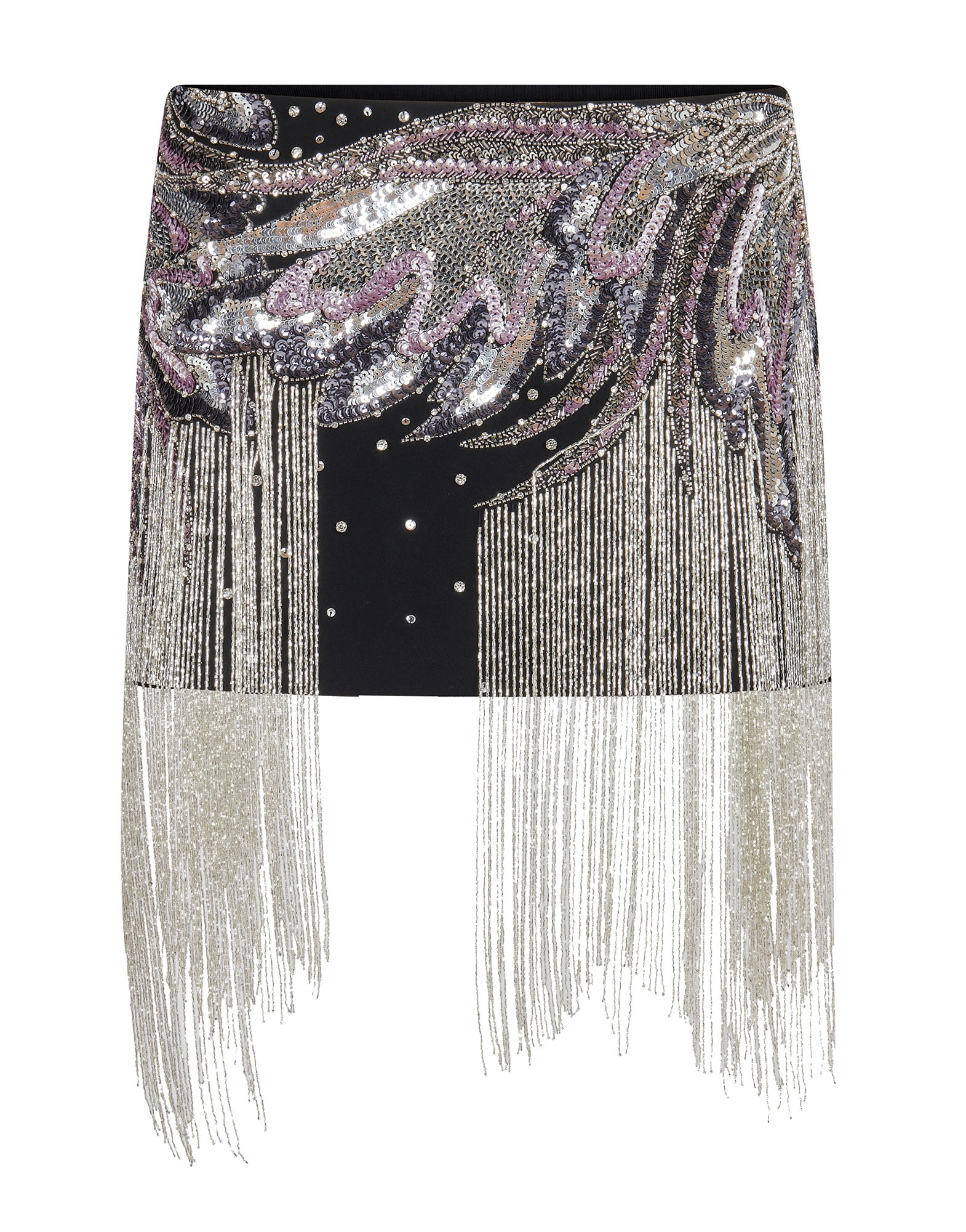 Skirt in crepe with fringe AMEN AmenStyle