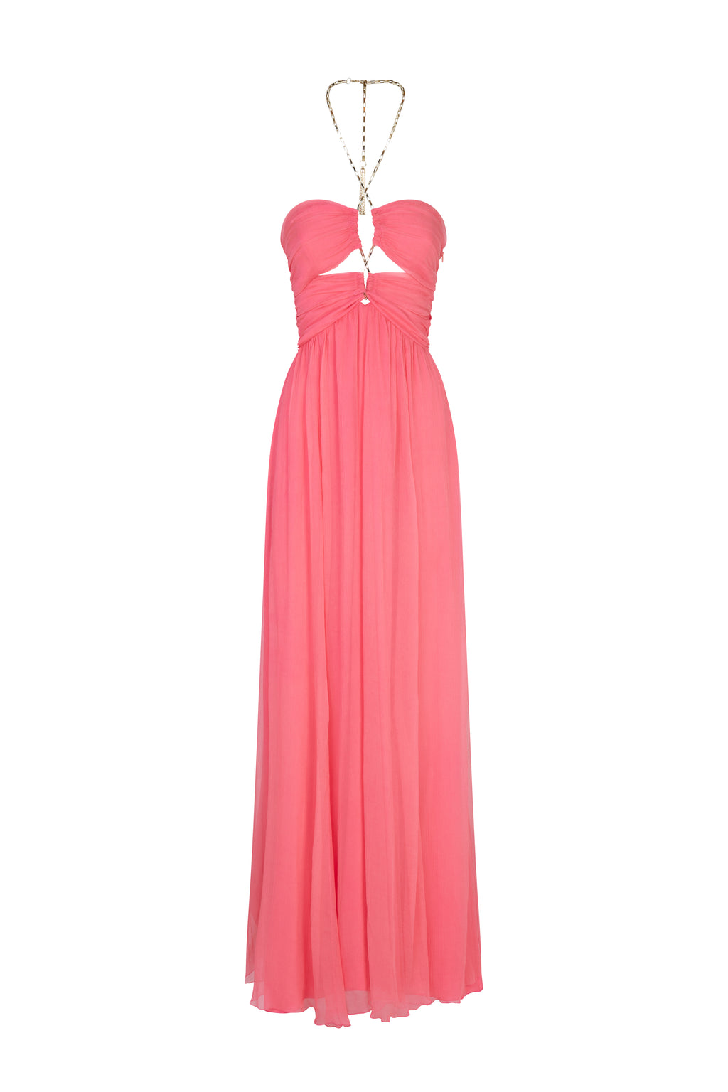 halter chain maxi dress BHLDN Chain-Back Halter Maxi Dress