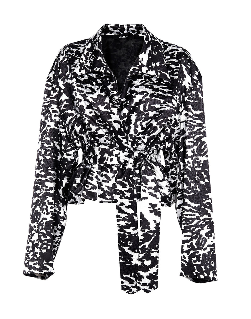 Shirt in animalier jaquard