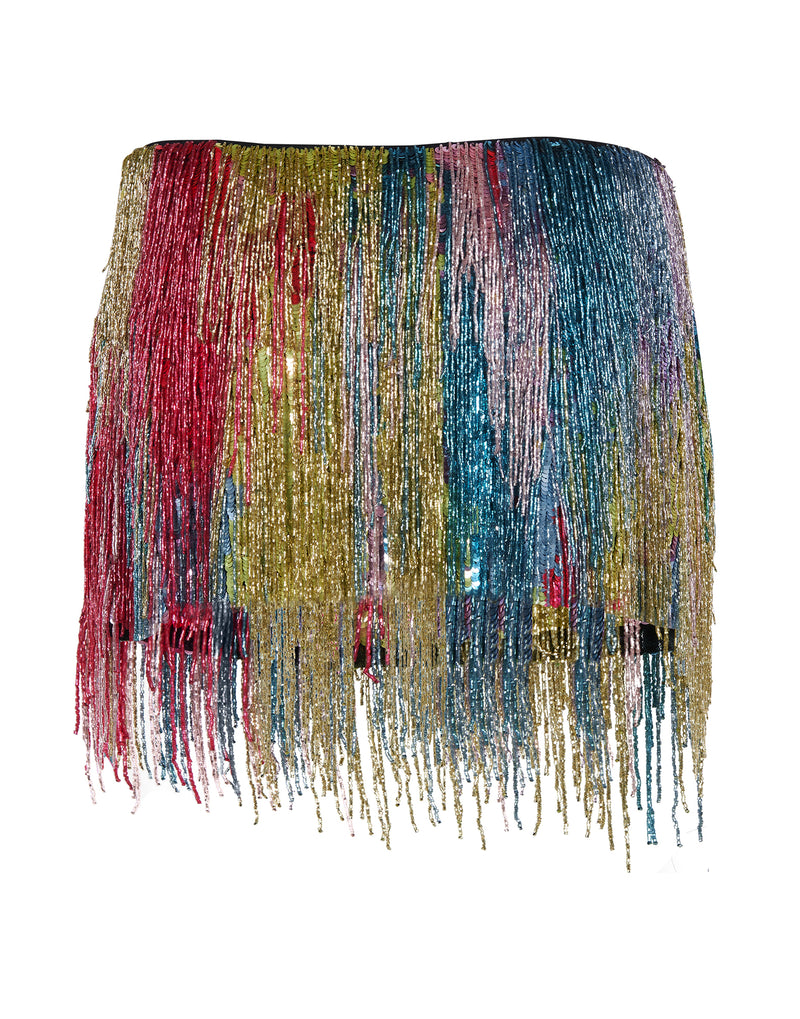 Skirt with fringes