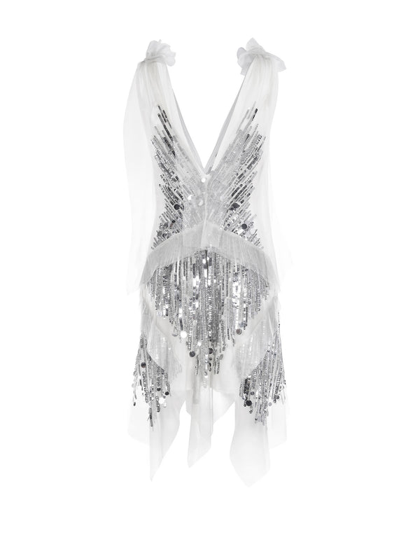 Paillettes embroidery dress