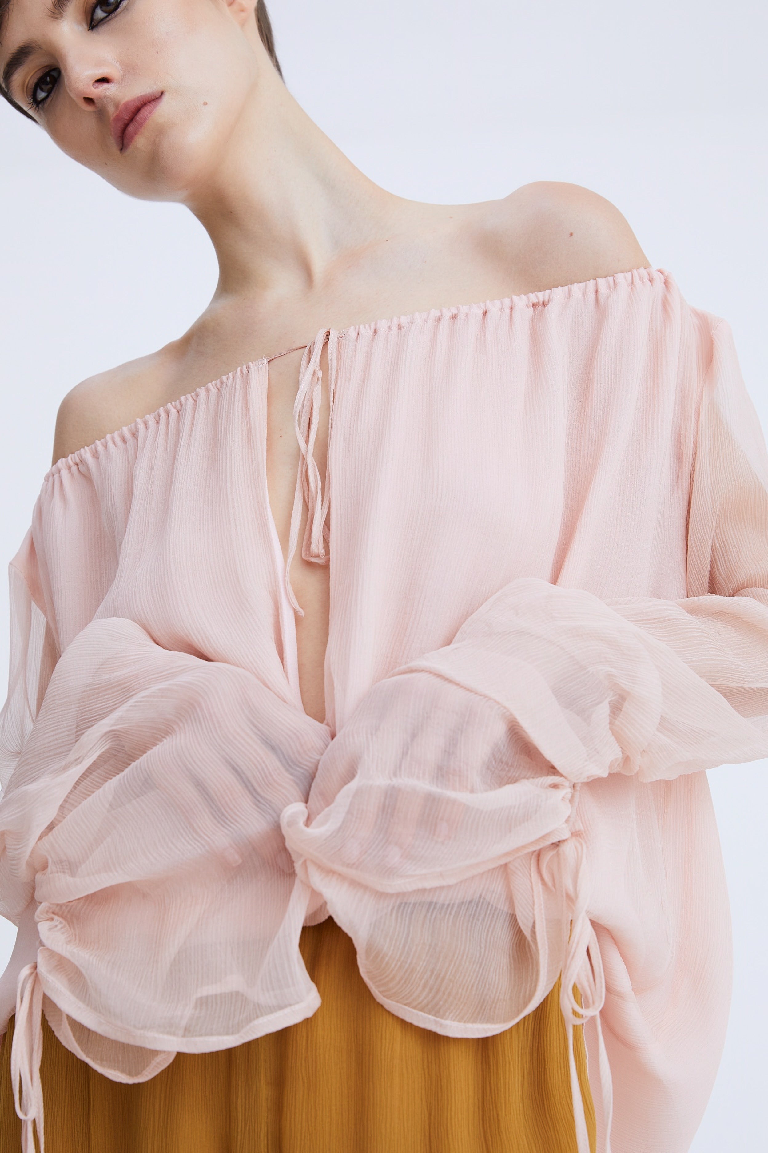 Blouse in silk chiffon