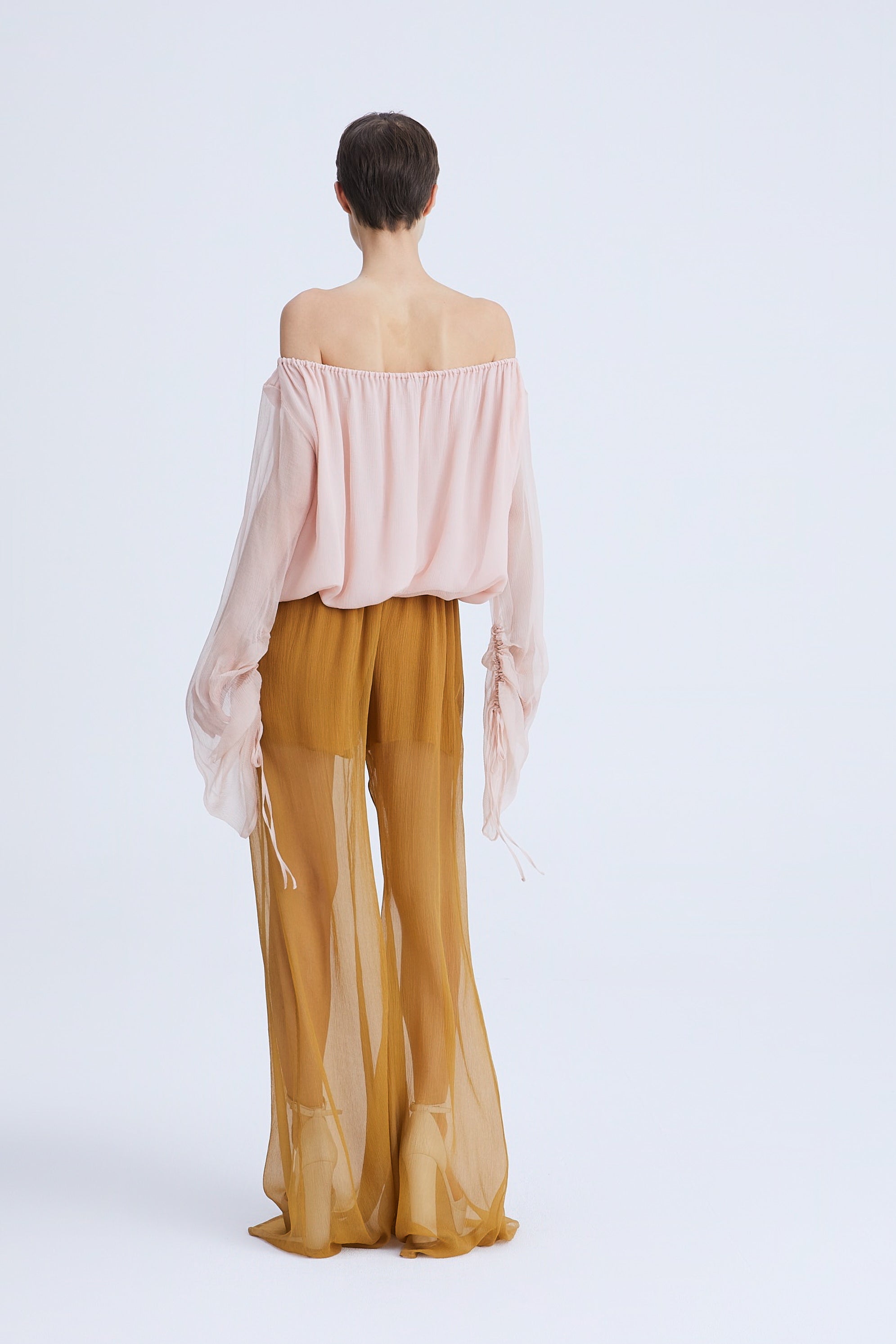 Blouse in silk chiffon