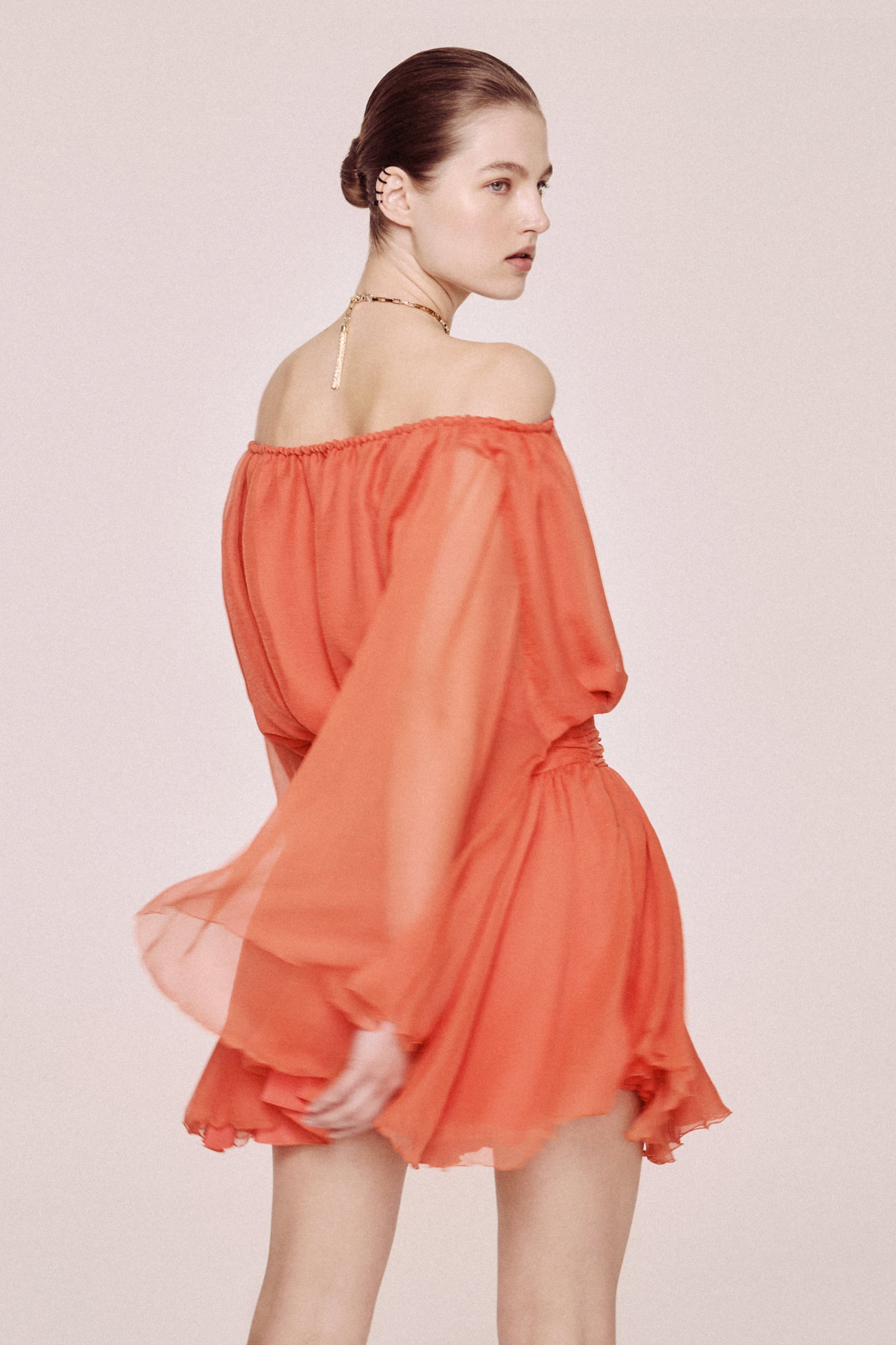 Silk chiffon dress