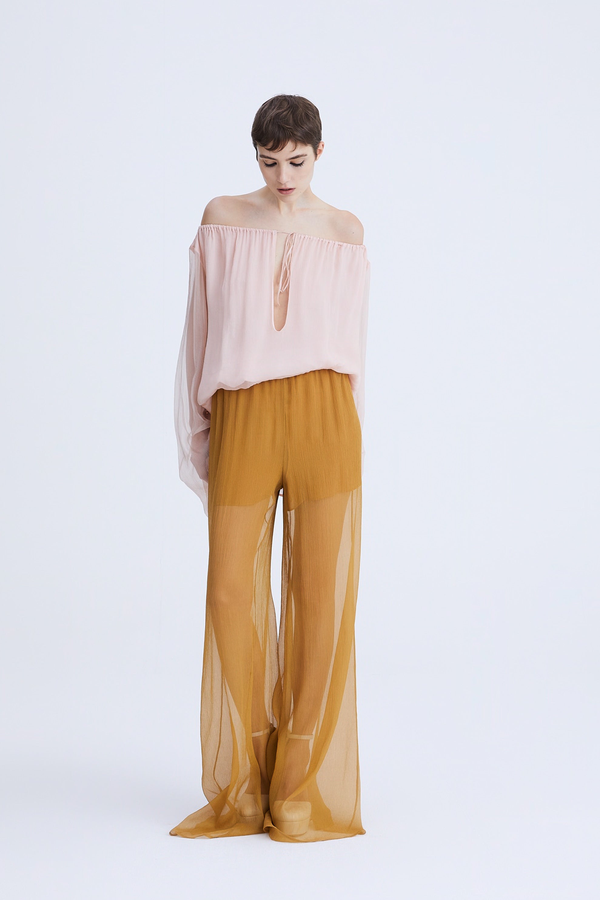 Silk Chiffon Pants