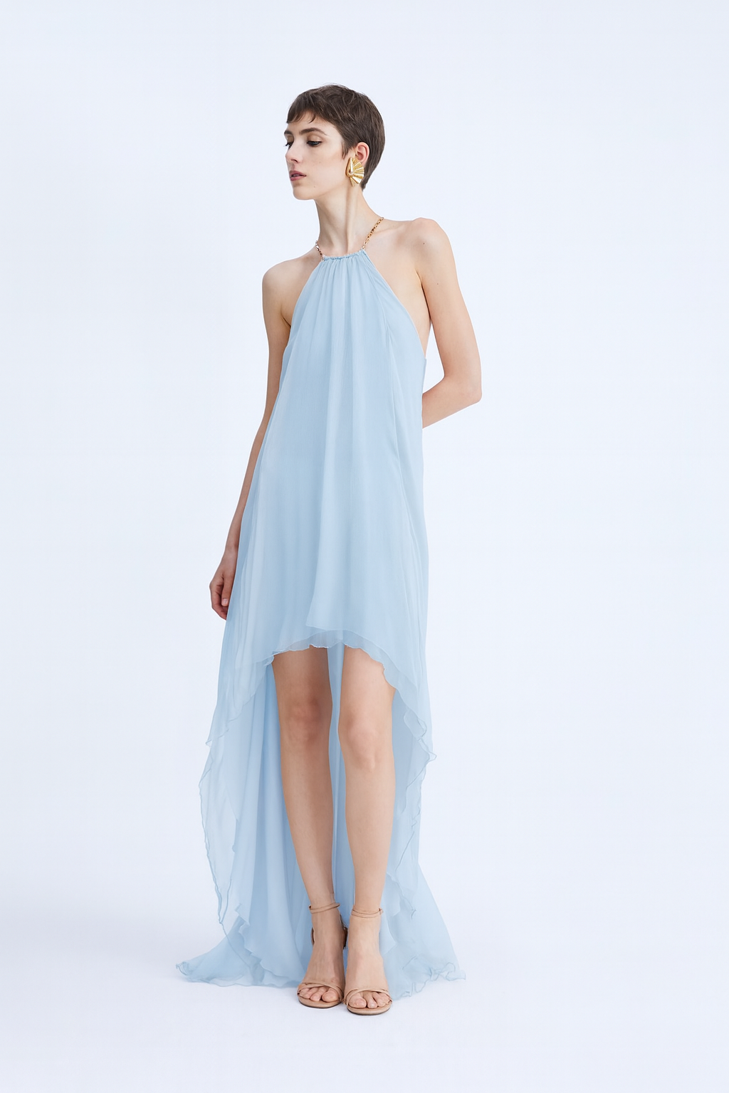 Long Silk Chiffon Dress