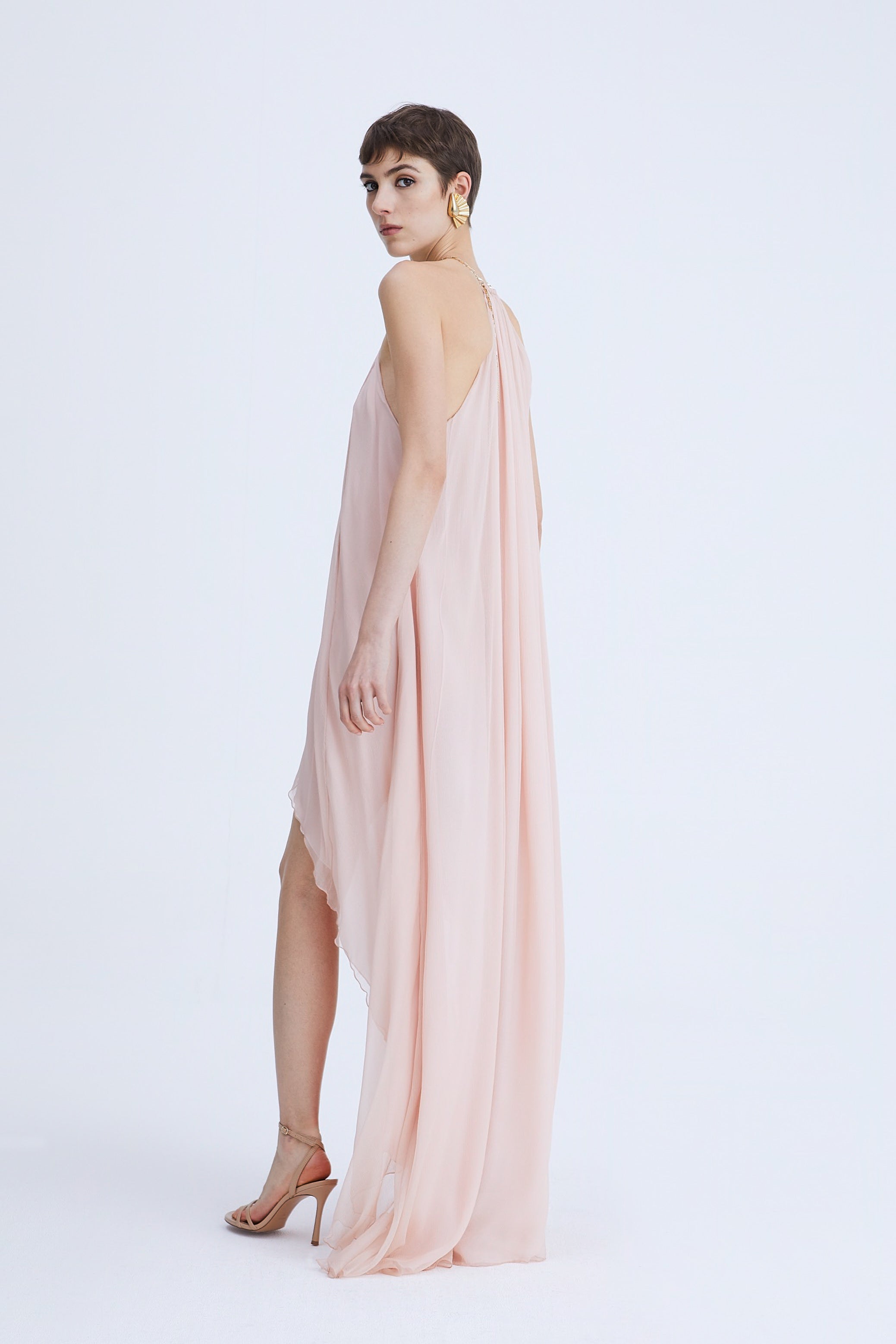 Long Silk Chiffon Dress