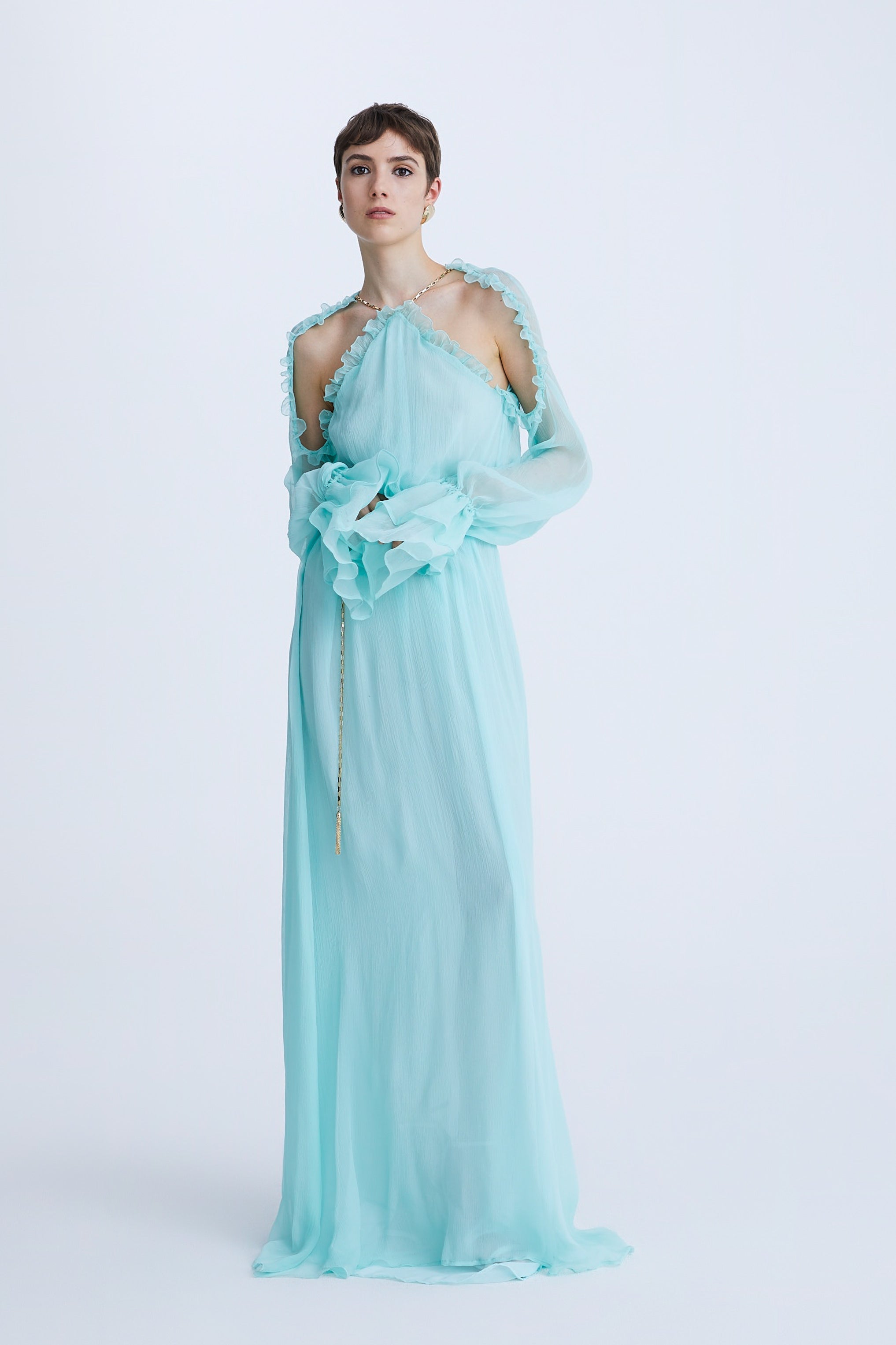 Long Silk Chiffon Dress