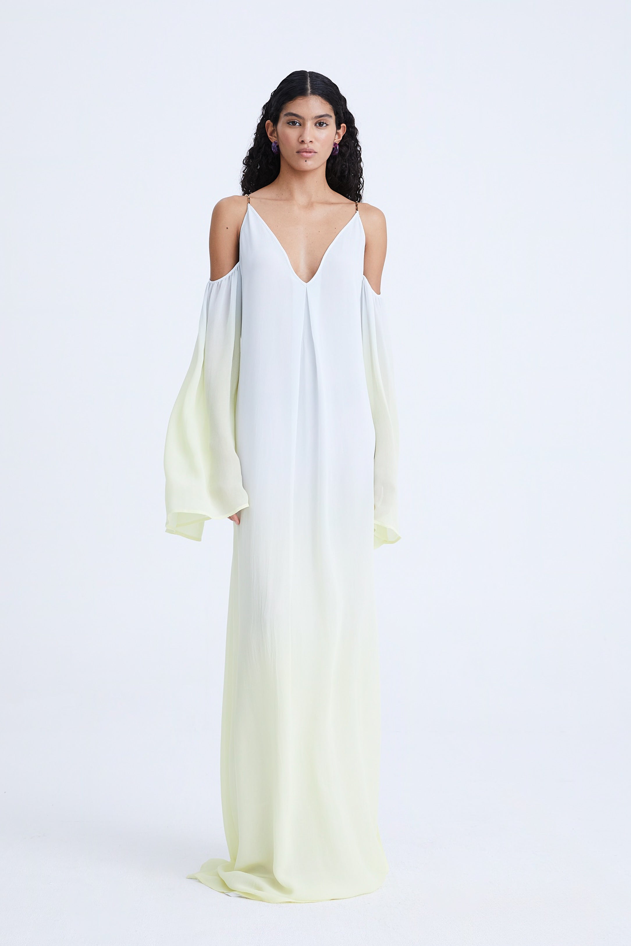 Ombrè Off-Shoulder Kaftan