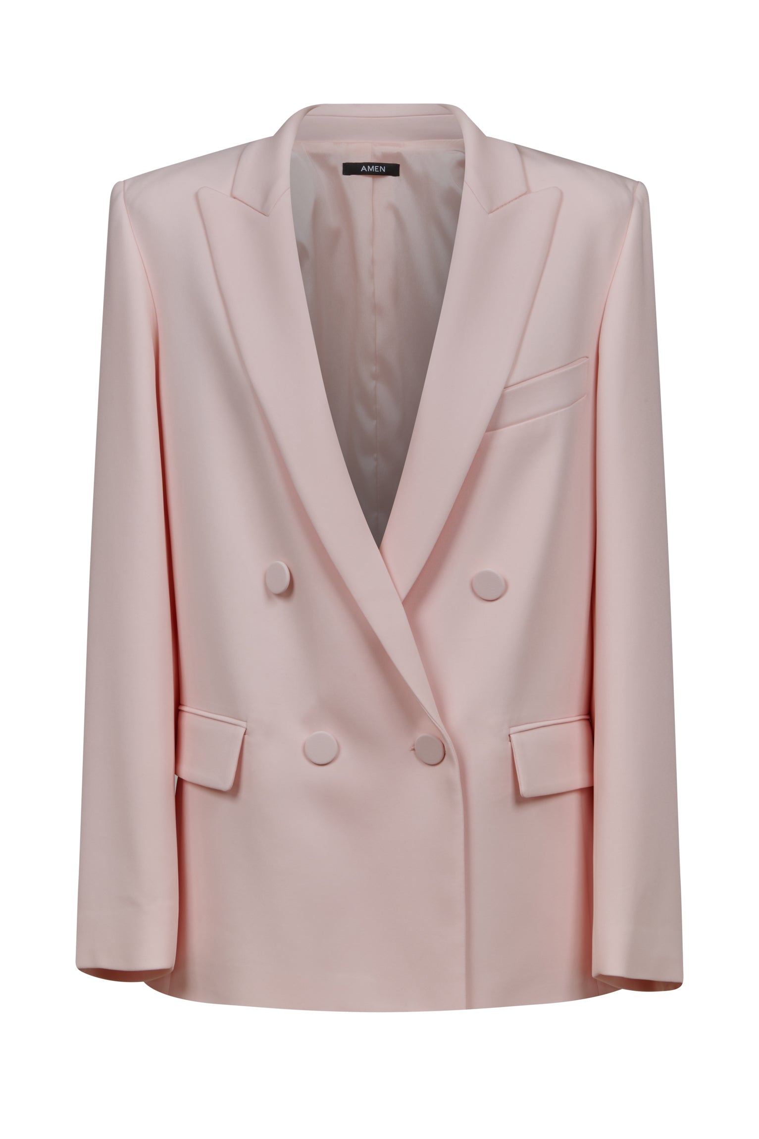 Double-Breasted Blazer in Crepe