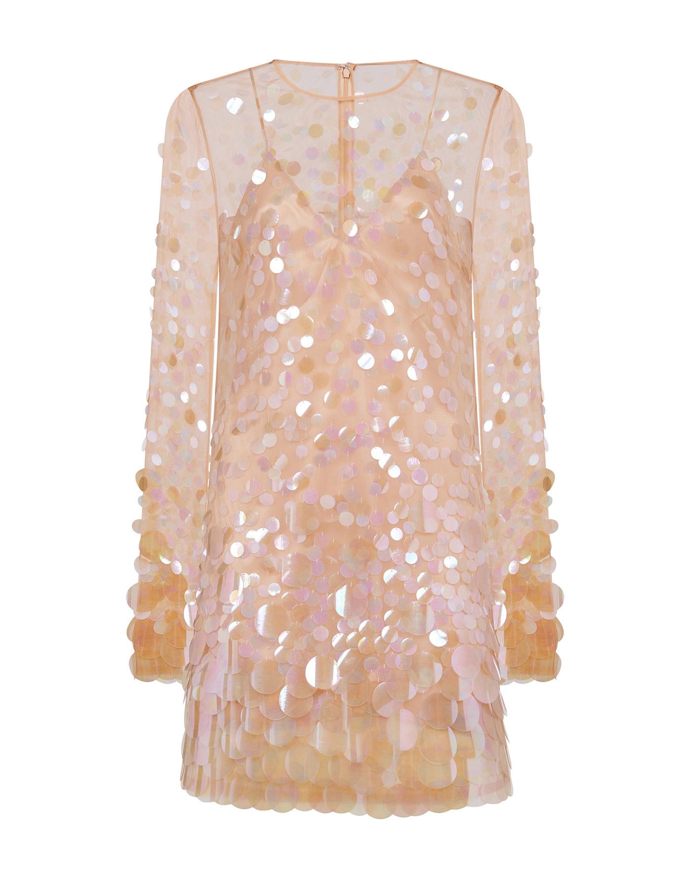 Dress in net with sequins