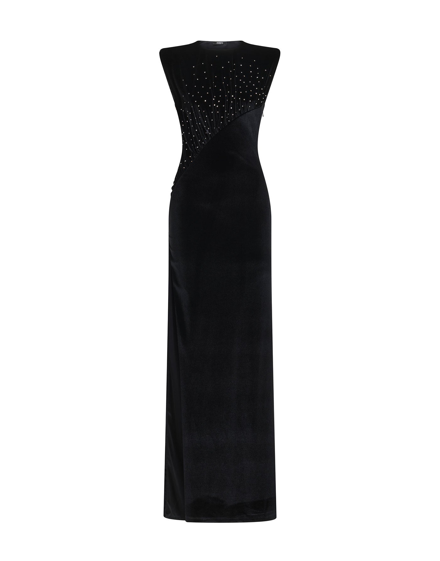 Velvet Floor-Length Dress