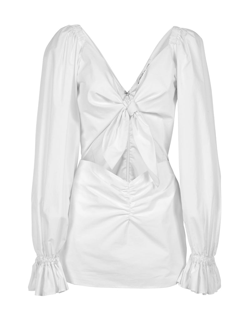 Bow dress in cotton popeline