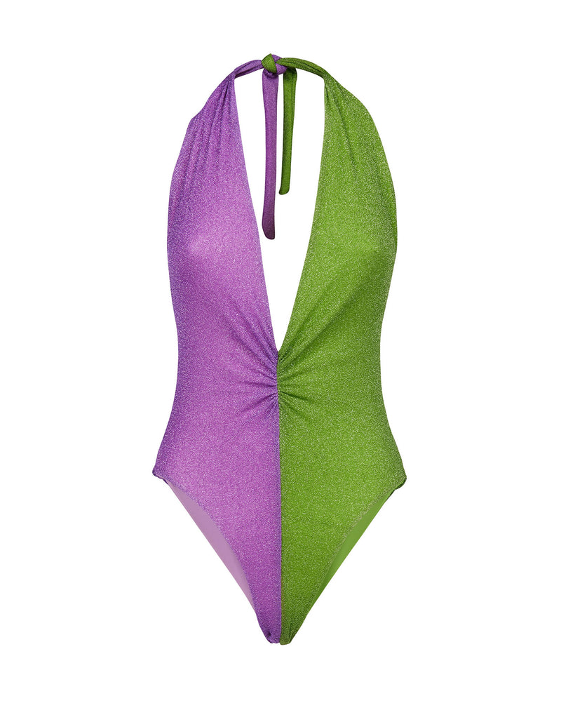 Swimsuit in lurex bicolor