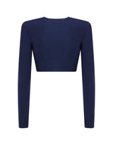 Crop top in lycra with gather