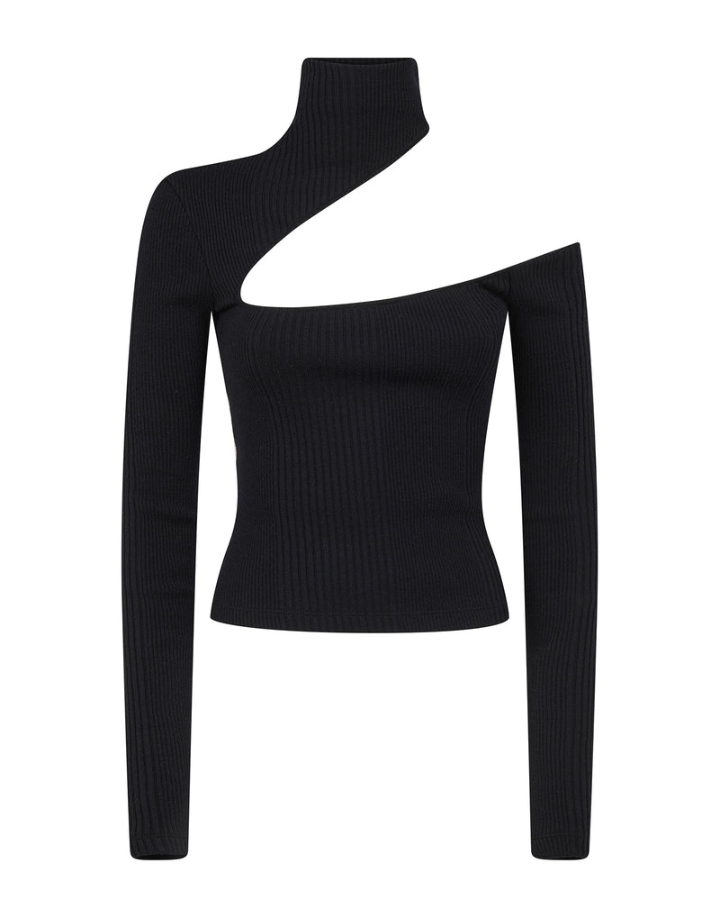 Rib knit sweater