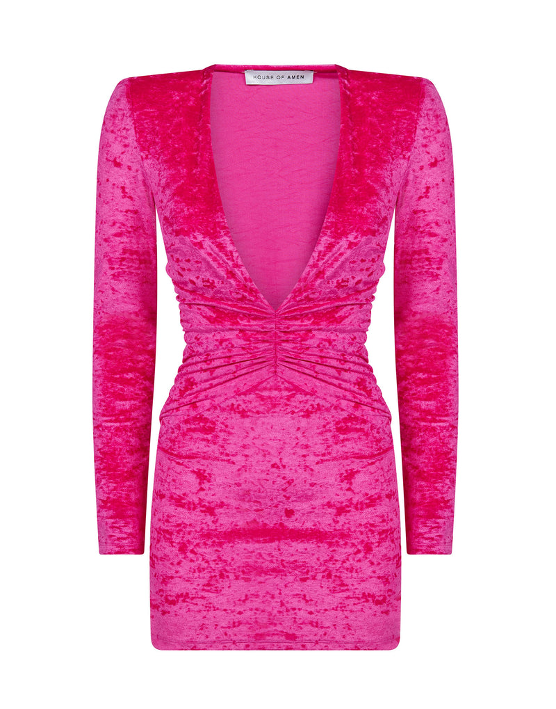 Dress in crushed velvet
