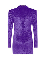Dress in crushed velvet chain