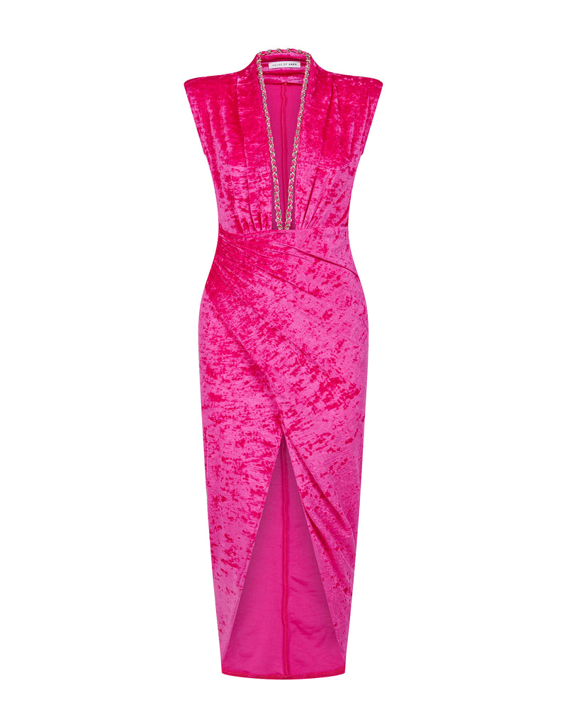 Dress in crushed velvet