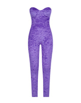 Jumpsuit in crushed velvet