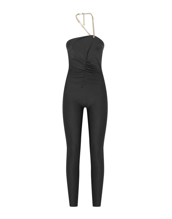 Jumpsuit in lycra with chain