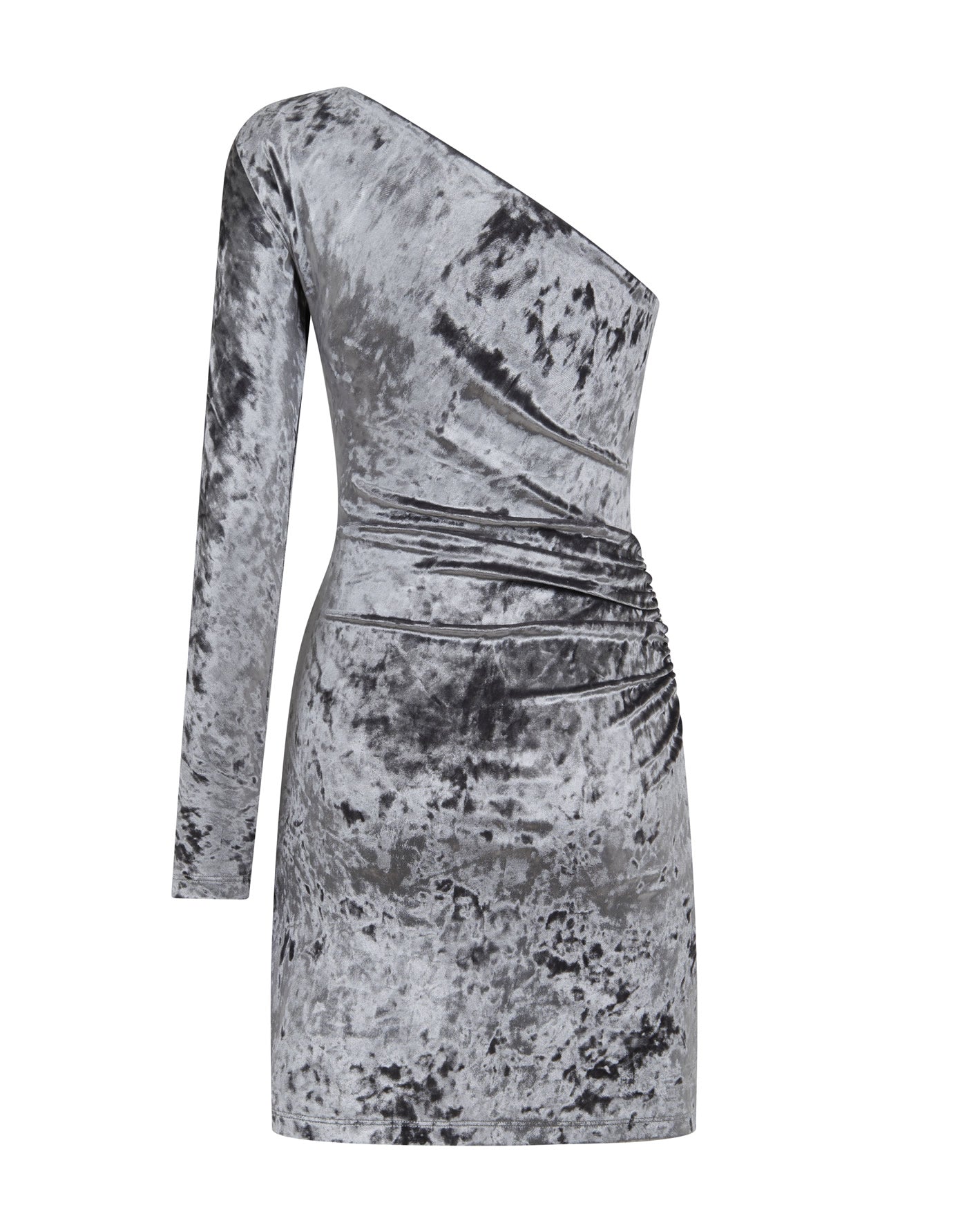 Crushed Velvet Asymmetric Mini Dress AmenStyle dress House Of Amen.